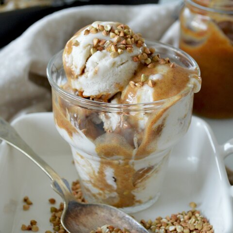 Chef Rebecca's Nebraska Sweet Corn Ice Cream with Caramel